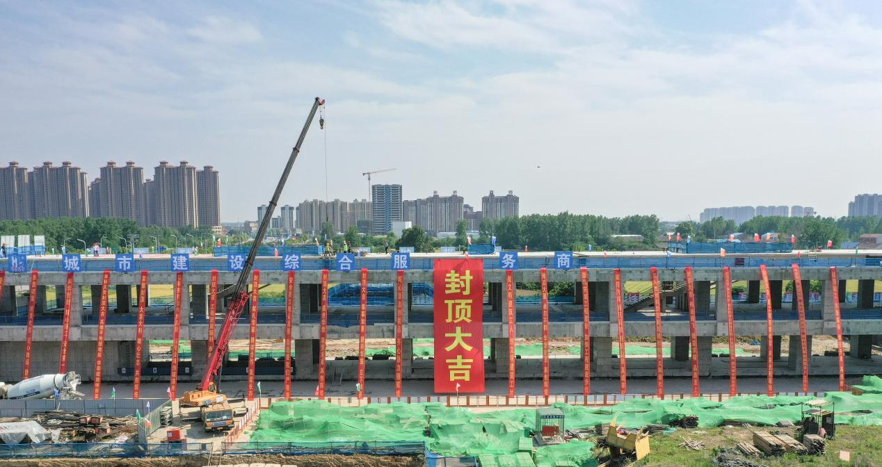 封顶大吉！合肥新桥机场S1线新桥大道站主体结构顺利完工