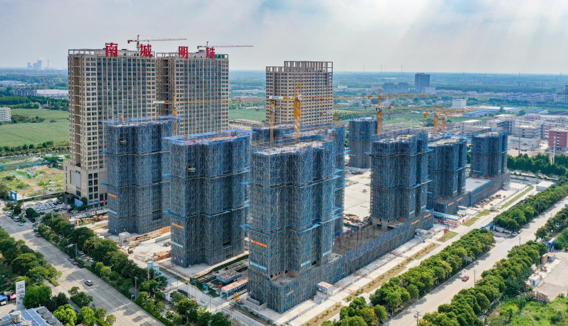 华力承建的宿州经开区鞋城二路安置房新建项目全速推进