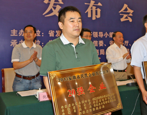 安徽华力建设公司跨入省民营20强企业