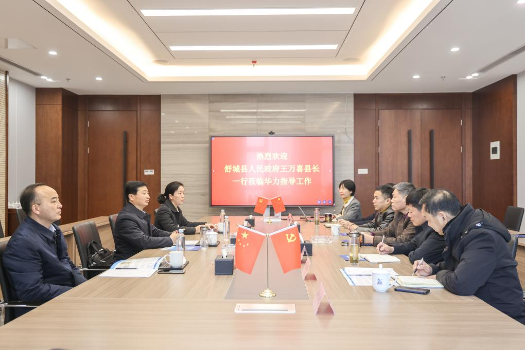 舒城县委副书记、县长王万喜到华力调研指导